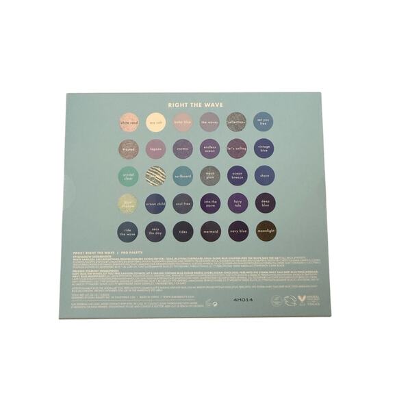 Kara Beauty “Right the Wave” 30-Color Eyeshadow Palette – Blue Ocean Tones – New - Picture 2 of 3